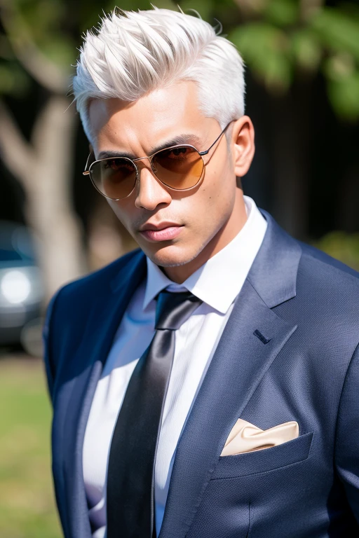 [Stable Diffusion] sunglasses tall muscular Masterpiece tan skin handsome Field suit [Realistic]