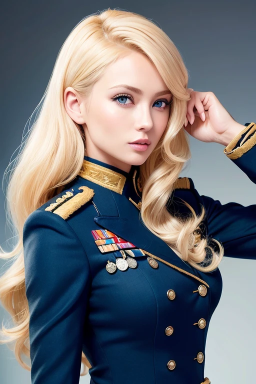 [Stable Diffusion] medium hair beautiful woman Masterpiece military uniform [Realistic]