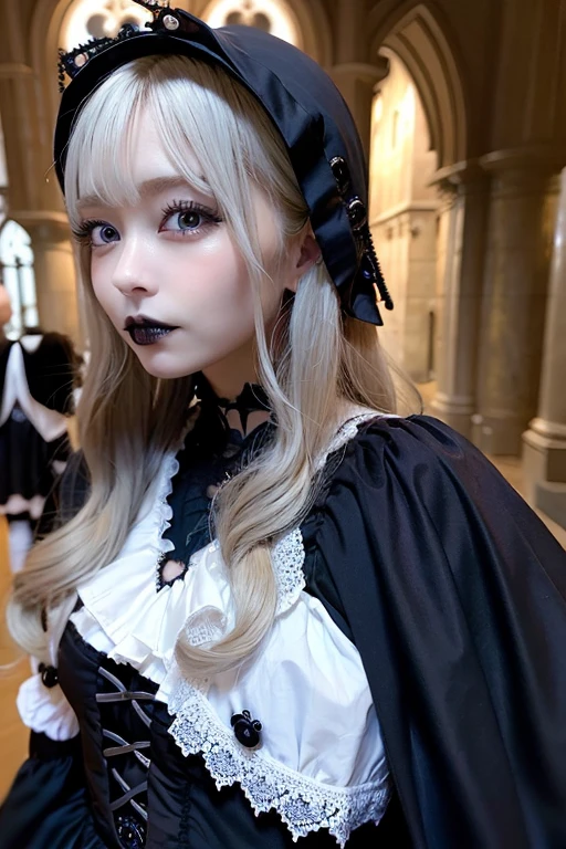 [Stable Diffusion] medium hair beautiful woman Masterpiece gothic Lolita [Realistic]