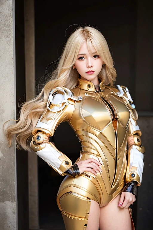 [Stable Diffusion] medium hair beautiful woman Masterpiece mecha robot suit [Realistic]