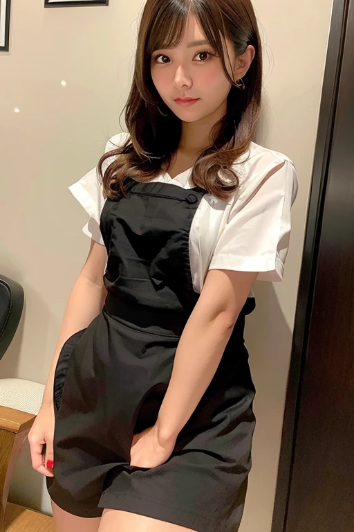 [Stable Diffusion] medium hair beautiful woman Masterpiece waitress [Realistic]