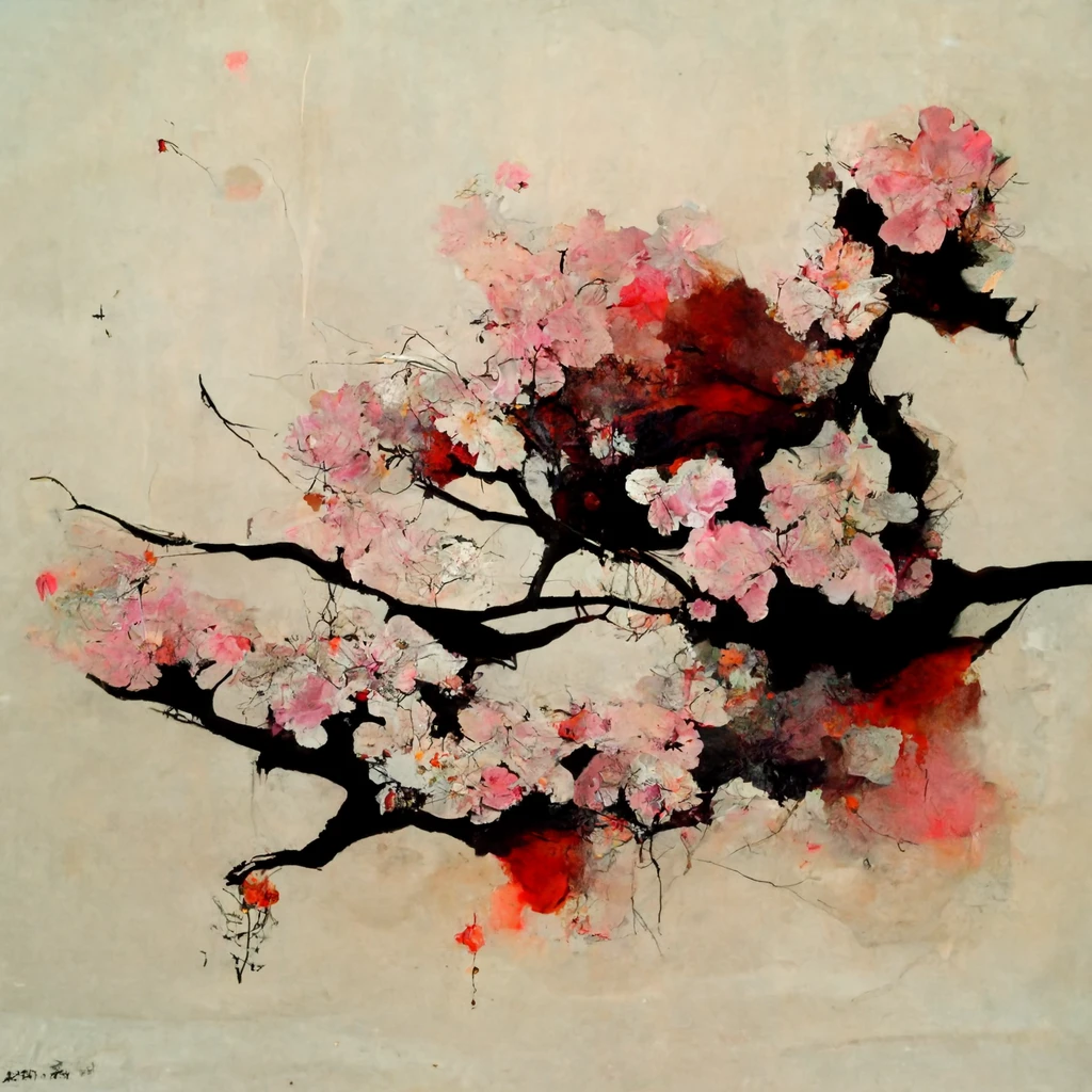 [Midjourney] Cherry Blossoms Japanese Abstract [Realistic]