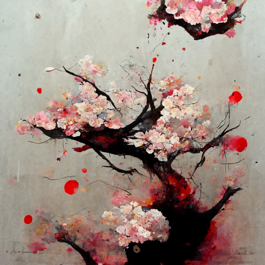 [Midjourney] Cherry Blossoms Japanese Insanity Abstract rain [Realistic]