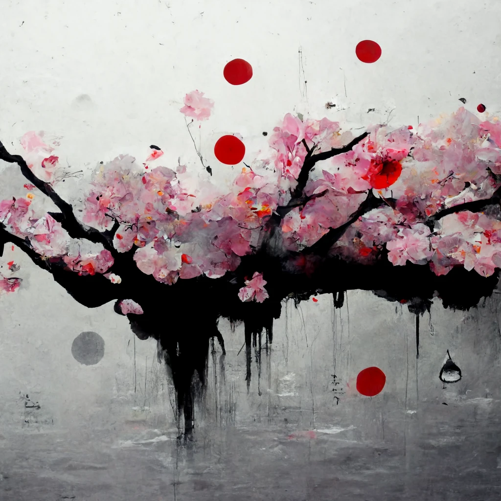 [Midjourney] Cherry Blossoms Japanese Insanity Abstract rain [Realistic]