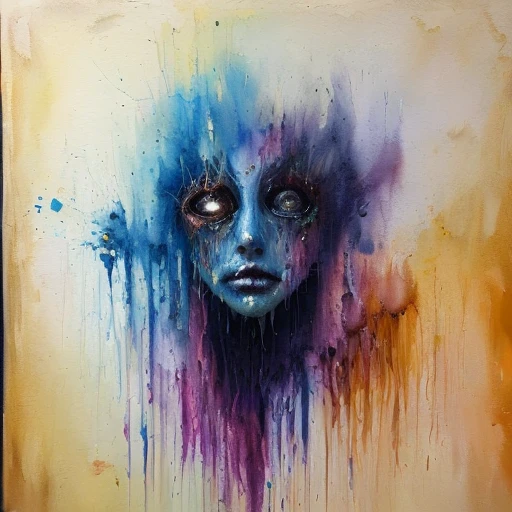 [Stable Diffusion] oil painting Crazy Abstract Sorrow [Realistic]