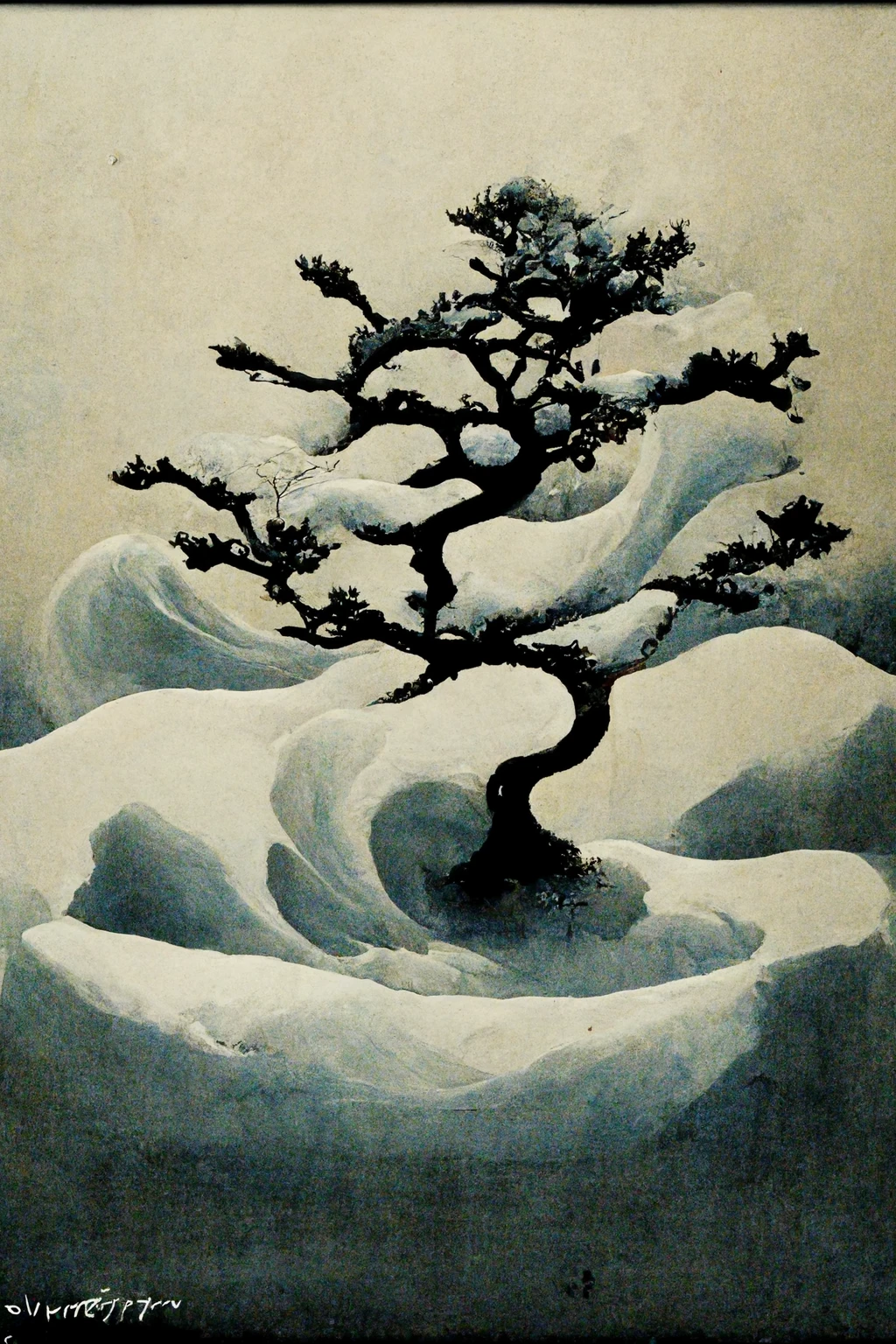 [Midjourney] Japanese Bonsai Insanity Abstract Snow [Realistic]