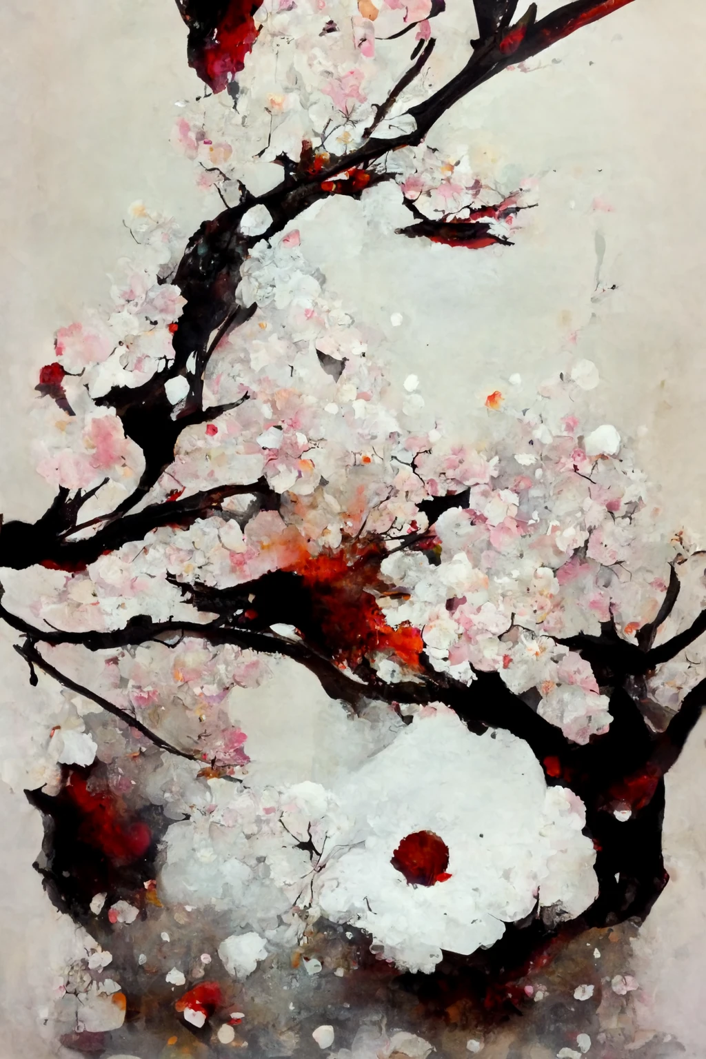 [Midjourney] Cherry Blossoms Japanese Insanity Abstract Snow [Realistic]