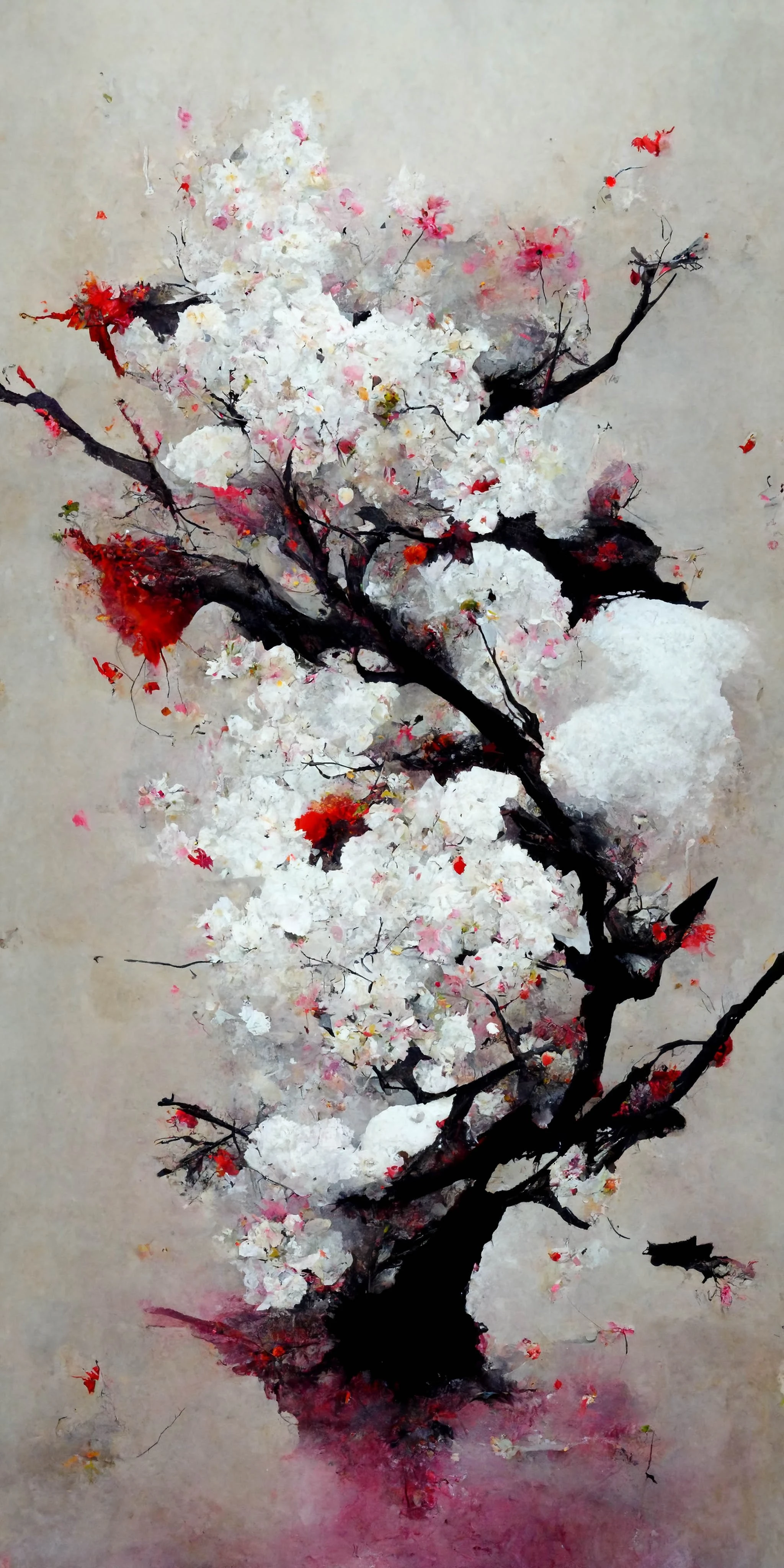 [Midjourney] Cherry Blossoms Japanese Insanity Abstract Snow [Realistic]