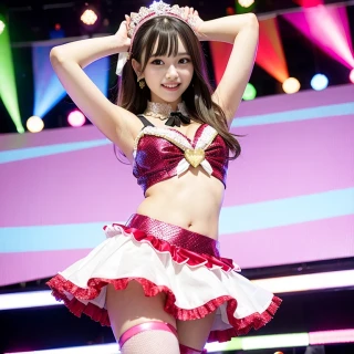 [Stable Diffusion] Dancing beautiful girl idol costume [Realistic]