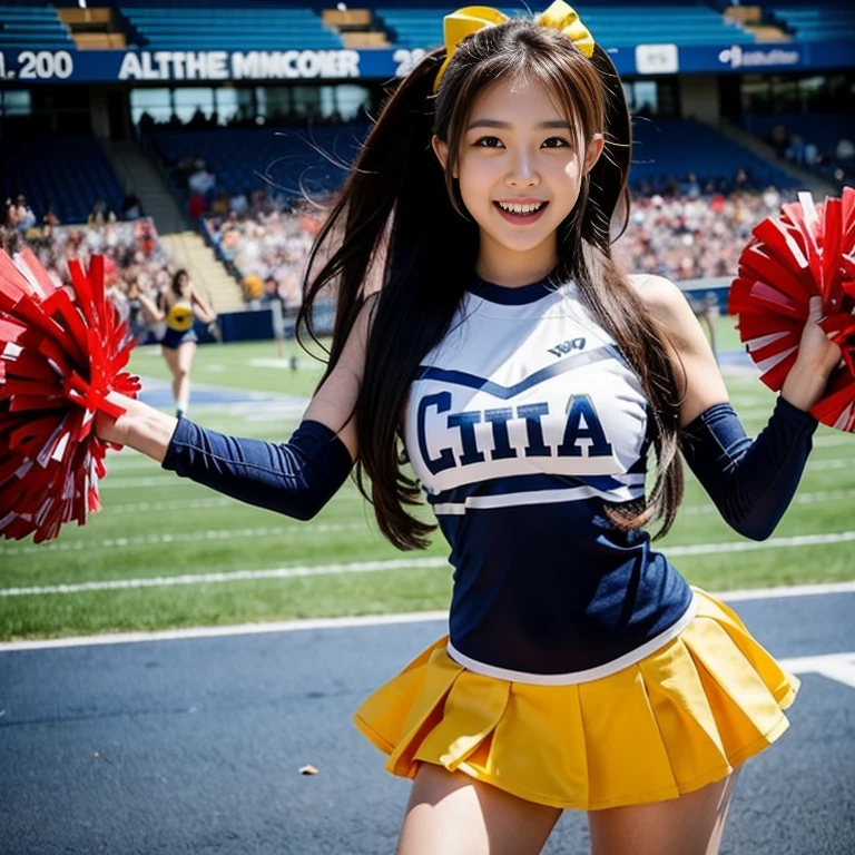 [Stable Diffusion] laugh beautiful girl cheerleader [Realistic]