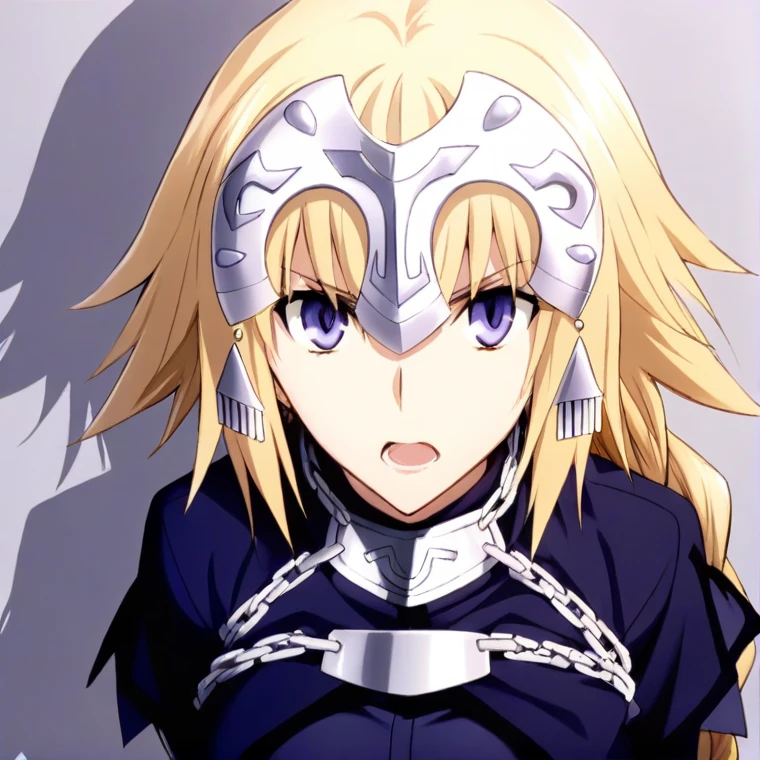 [Stable Diffusion] long hair Fate Jeanne d'Arc Masterpiece Looking at Viewer open mouth armor [Illustration]