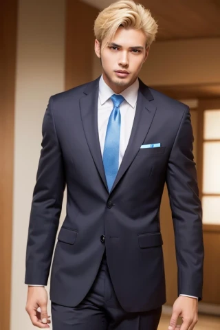 Japanese, tall, muscular, Masterpiece, tan skin, cool, handsome, Field, suit, host style