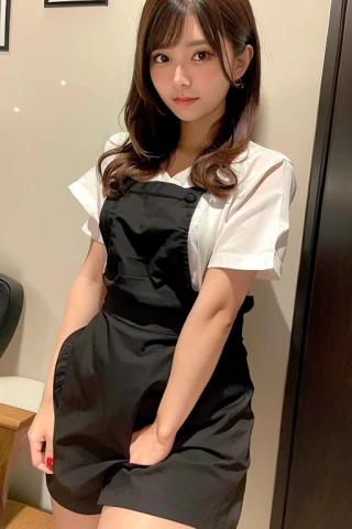 medium hair, beautiful woman, Masterpiece, waitress