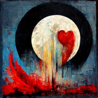 oil painting, Punishment, Abstract, moon