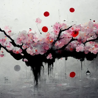 Cherry Blossoms, Japanese, Insanity, Abstract, rain