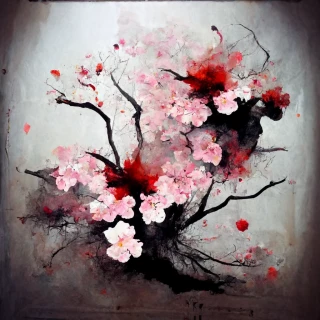 Cherry Blossoms, Japanese, Insanity, Abstract