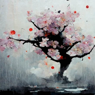 Cherry Blossoms, Japanese, Insanity, Abstract, rain