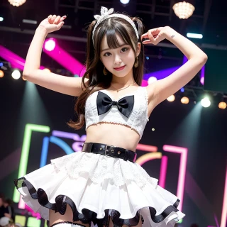 Dancing, beautiful girl, idol costume