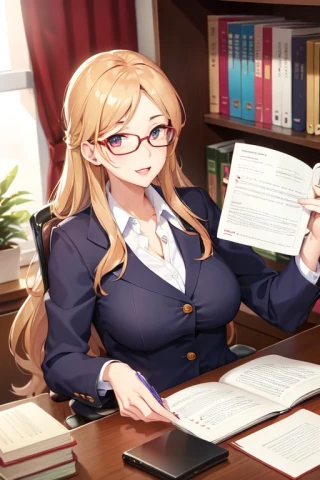 glasses, beautiful woman, Office, Secretary